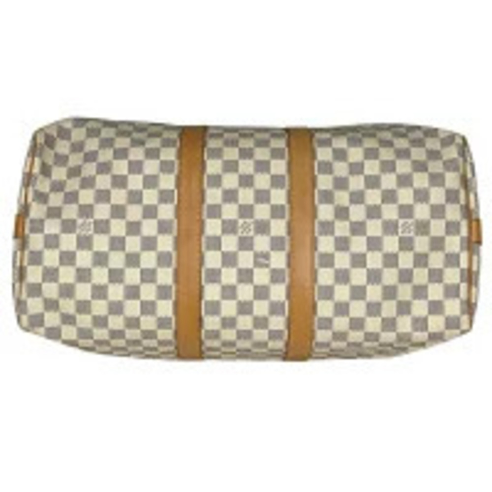 Louis Vuitton Keepall Bandoulire Shoulder Bag Boston Damier Azur White - Picture 4 of 7